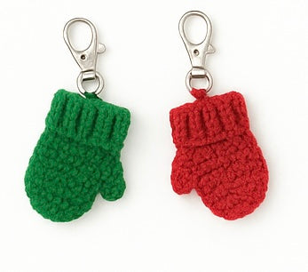 Mini mitten keychain