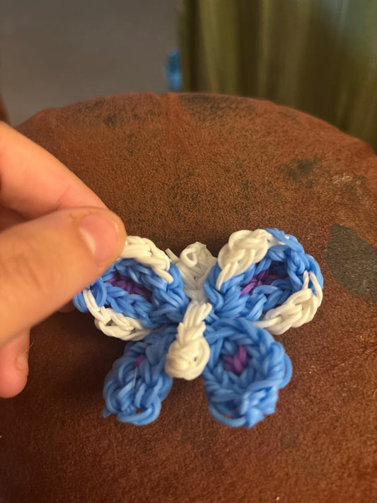 Loom Blue/white butterfly