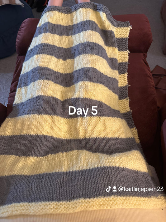 Stripe baby blanket