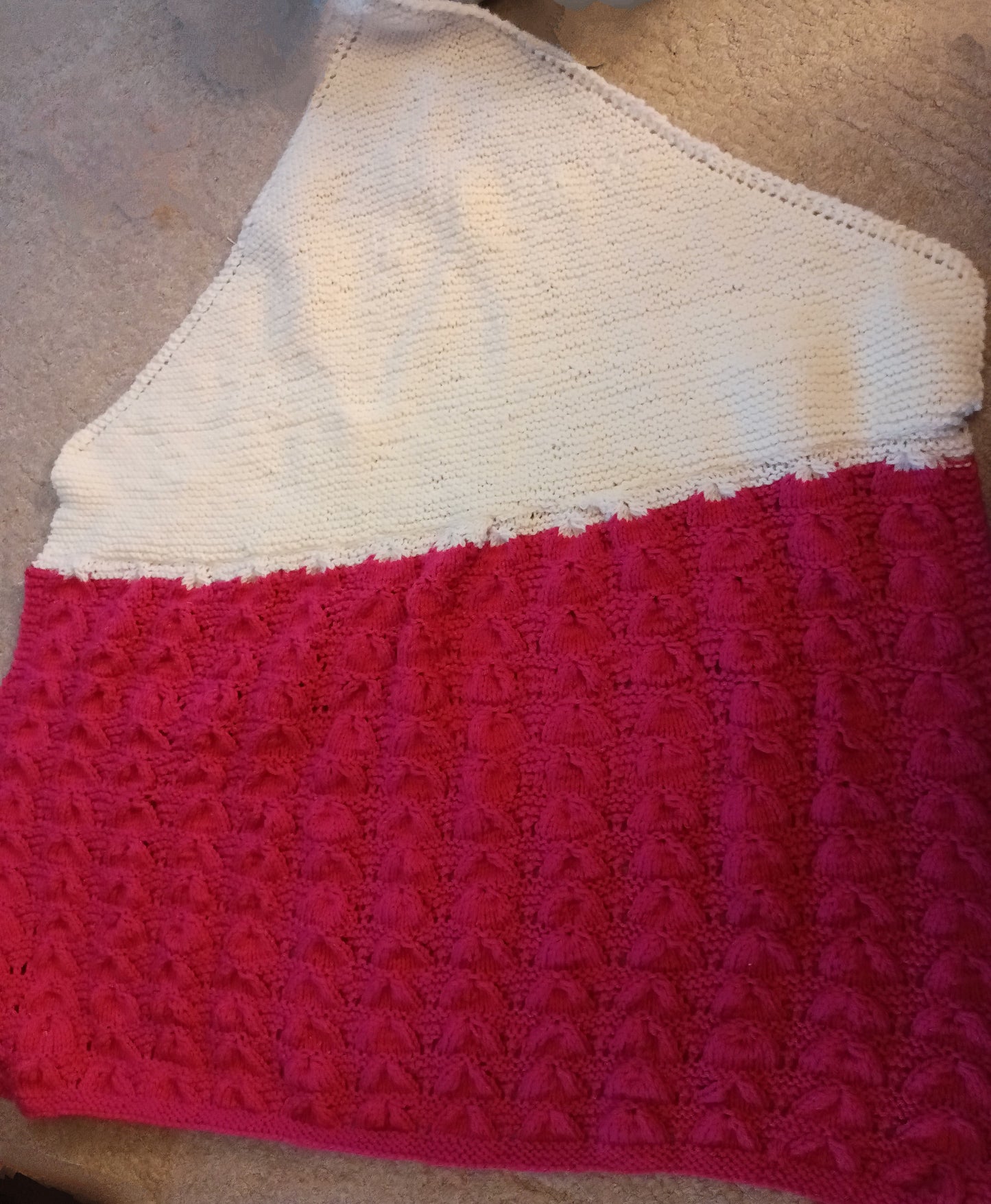 Pink and white Baby blanket