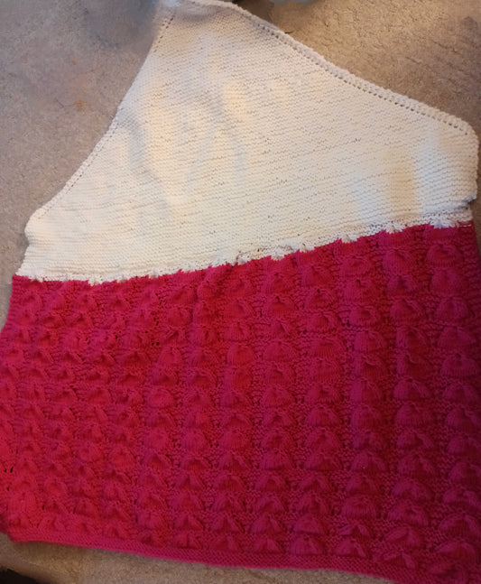 Pink and white Baby blanket